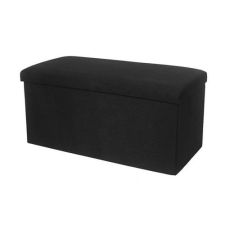 Ülésre alkalmas tárolódoboz, ülőke fekete (storage-box-76-black) bútor