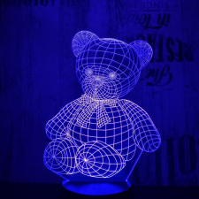 Ülő maci 3D led lámpa világítás