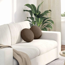  Ülőpárnák 2 pcs Barna Ø30 x 13 cm szövet lakástextília