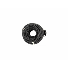  UltraTech lengőhosszabbító, 30m vezetékkel, fekete3x1,5 H07RN-F gumi kábellel, IP44 hosszabbító, elosztó