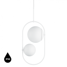 UMMO Lighting Koban  fehér vízvédett függesztett lámpa (UMM-KOC211PS0) G9 2 izzós IP44 világítás