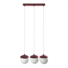 UMMO Lighting Kuul  burgundi függesztett lámpa (UMM-KLA341P0) G9 3 izzós IP20 világítás