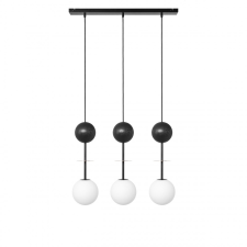 UMMO Lighting Oio  fekete-fehér függesztett lámpa (UMM-OIL332P0) G9 3 izzós IP20 világítás
