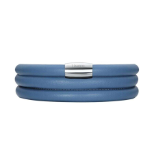  Umode valódi bőr karkötő alap - 3 soros, kék karkötő