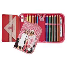 Undercover Gmbh Scooli tolltartó (EberhardFaber írószerekkel töltött), Barbie tolltartó