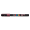 UNI Dekormarker, 0,9-1,3 mm, UNI "Posca PC-3M", vörösbor