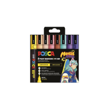 UNI Filctoll UNI Posca PC-5M Manga Hero 8 darabos filctoll, marker