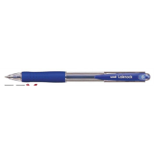 UNI Golyóstoll, 0,25 mm, nyomógombos, UNI &quot;SN-100 Laknock&quot;, kék toll