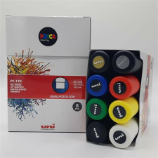  UNI Posca PC-17K Dekormarker Készlet - 8 Szín, 15mm filctoll, marker