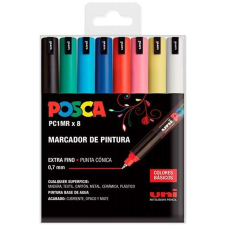 UNI Posca PC-1MR dekormarker készlet, 8 szín filctoll, marker