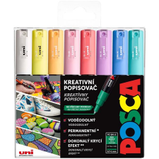 UNI Stationery UNI Posca 1M, 8 db, pasztell filctoll, marker