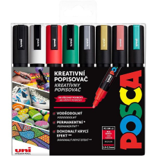 UNI Stationery UNI Posca 5M, 8 db, karácsonyi színek filctoll, marker