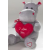 Uni-Toys Plüss  Viziló szívvel 32 cm