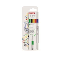 UNI Tűfilc készlet, 0,4 mm, UNI Emott Vivid, 5 különböző szín (TUELENK5) filctoll, marker