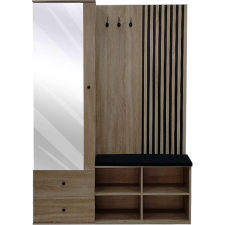 Unic Spot BAHAMA ELŐSZOBASZEKRÉNY 128,5X30X195CM FEHÉR TÖLGY/FEKETE bútor