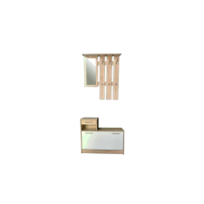 Unic Spot Filio tükrös előszobafal, fehér-fehérített tölgy bútor