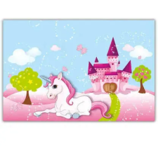  Unikornis Castle papír asztalterítő 120x180 cm FSC party kellék