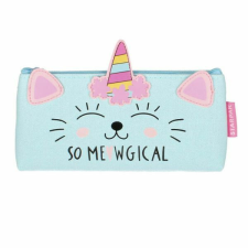  Unikornis cicás bedobálós tolltartó - világoskék - 21x13 cm tolltartó