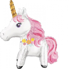 UNIKORNIS Unicorn, Unikornis Fólia lufi 63 cm party kellék