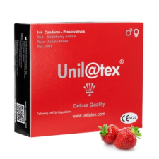  Unilatex 144 db piros óvszer, eper aromával óvszer