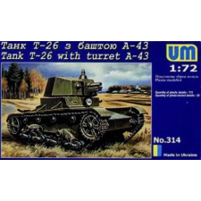  Unimodels Tank T-26 with Tower A-43 1:72 (UMT314) makett