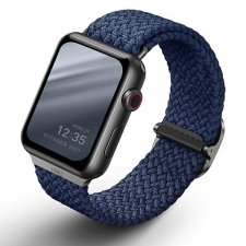 Uniq Apple Watch 4/5/6/7/SE okosóra szíj, 38/40/41mm kompatibilis, kék, fonott, prémium, UNIQ okosóra kellék
