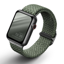 Uniq Apple Watch 4/5/6/7/SE okosóra szíj, 38/40/41mm kompatibilis, zöld, fonott, prémium, UNIQ okosóra kellék