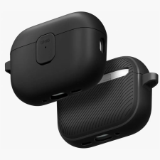Uniq Clyde Apple AirPods Pro 3 tok karabinerrel, fekete-szürke fülhallgató, fejhallgató tok