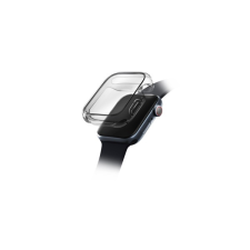 Uniq Garde Hybrid Apple Watch 41mm tok, tempered kijelző fóliával, fekete-átlátszó okosóra kellék