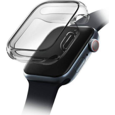 Uniq Garde Hybrid Apple Watch 41mm tok, tempered kijelző fóliával, fekete-átlátszó (8886463680100) okosóra kellék