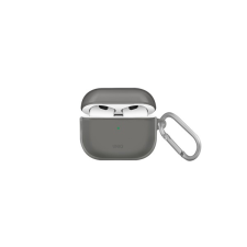 Uniq Glase Apple Airpods 2021 tok, fekete-átlátszó fülhallgató, fejhallgató tok