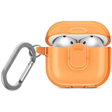Uniq Glase Pro Apple AirPods 4 tok karabinerrel, narancs fülhallgató, fejhallgató tok