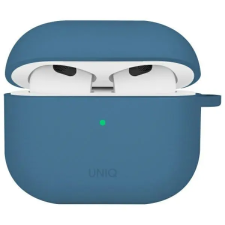 Uniq Iridescia Apple AirPods 4 tok karabinerrel, fülakasztóval, kék fülhallgató, fejhallgató tok