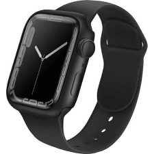 Uniq Legion Apple Watch S8/S7 41mm tok, tempered kijelző fóliával, fekete (8886463679395) okosóra kellék