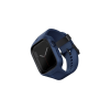 Uniq Monos Apple Watch 44/45mm hibrid szíj + tok, kék