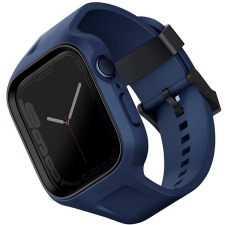 Uniq Monos Apple Watch 44/45mm hibrid szíj + tok, kék okosóra kellék