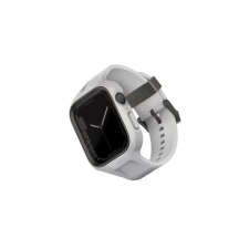 Uniq Monos Apple Watch 44/45mm hibrid szíj + tok szürke okosóra kellék