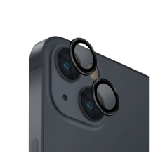 Uniq Optix Apple iPhone 14/14 Plus tempered glass kamera védő üvegfólia, fekete mobiltelefon kellék