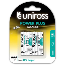 Uniross Power Plus LR03/4BP 1,5V AAA/mikró tartós alkáli elem 4db/cs (LR03-UALKAAAPP4) (LR03-UALKAAAPP4) ceruzaelem