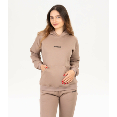  Uniszex kapucnis "Fluffy", cappuccino - M