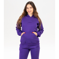  Uniszex kapucnis "Fluffy", lila - XL