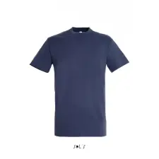  Uniszex REGENT kereknyakú rövid ujjú pamut póló, SOLS SO11380, Denim-3XL férfi póló