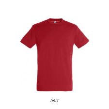  Uniszex REGENT kereknyakú rövid ujjú pamut póló, SOLS SO11380, Red-XL férfi póló