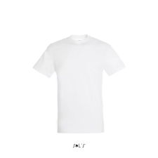  Uniszex REGENT kereknyakú rövid ujjú pamut póló, SOLS SO11380, White-L férfi póló