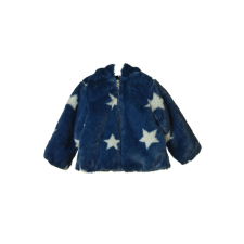 United Colors of Benetton Benetton kék, műszőrmés lány téli kabát – 82 cm gyerek kabát, dzseki