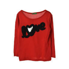 United Colors of Benetton Benetton Love piros, hosszú ujjú kislány felső – 90 cm