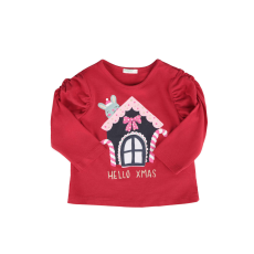 United Colors of Benetton Benetton piros, hosszú ujjú bébi lány felső – 62 cm