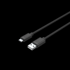 Unitek C14069BK USB-A apa - USB-C apa 2.0 Adat és töltőkábel - Fekete (3m)