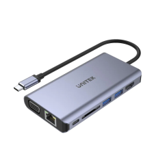 Unitek D1019B 8 in 1 USB Type-C 3.1 Univerzális dokkoló laptop kellék