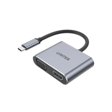 Unitek Prémium Hub USB-C HDMI VGA USB-A és PD 100W (D1049A) hub és switch